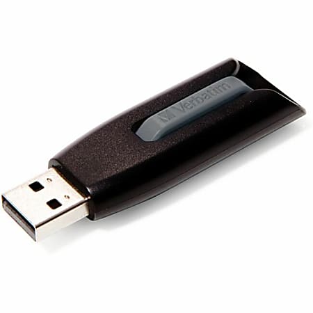 Verbatim&reg; Store 'n' Go&trade; V3 USB 3.0 Flash Drive, 256GB, Gray