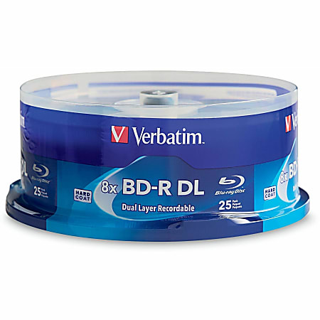 Verbatim BD-R DL 50GB 8X Verbatim, Hard Coat, 25pk Spindle - 25pk Spindle