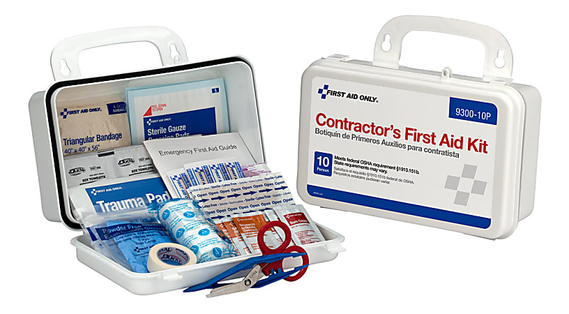 First Aid Only 10-Person Contractors, White, 96 Pieces
