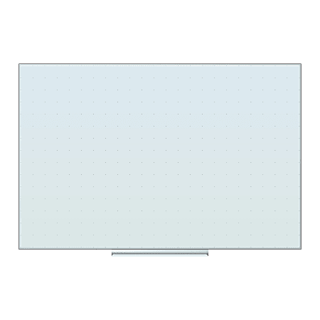 Floating Glass Ghost Grid Dry Erase Board, 35 x 23, White