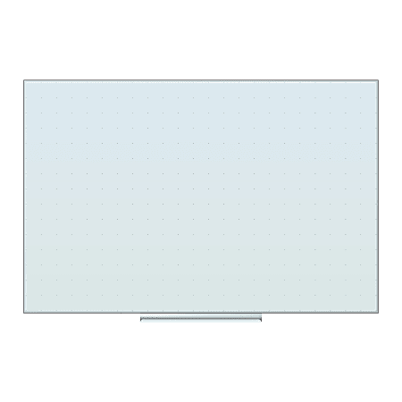 U Brands Frameless Floating Non-Magnetic Glass Dot Grid Dry Erase Board, 36" X 24", Frosted White