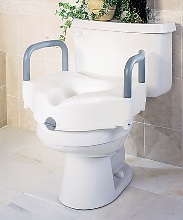 Medline Guardian Signature Locking Raised Toilet Seat, White