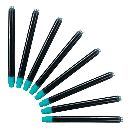 Monteverde® Magnum-Size Fountain Pen Ink Cartridge Refills, Turquoise, Pack Of 8 Refills