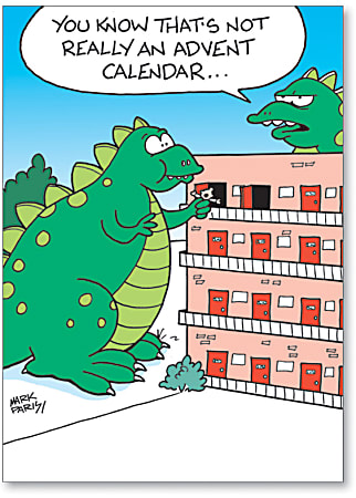 Viabella Holiday Single-Fold Card, 5" x 7", Zilla Advent