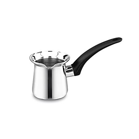 Korkmaz Orbit Stainless Steel Turkish Coffee Pot, 8 Oz, Silver