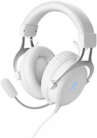 Deltaco Gaming Over-Ear Stereo Corded Gaming Headset, White, GAM030W