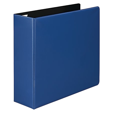 Wilson Jones® Premium Binder With Single-Touch Locking No-Gap D-Rings, 3" Rings, 40% Recycled, Blue