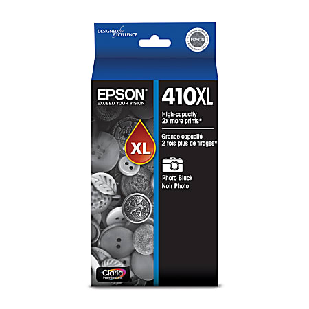 T410XL120-S (410XL) Claria High-Yield Photo Ink, 500 Page-Yield, Black