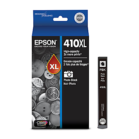 T410XL120-S (410XL) Claria High-Yield Photo Ink, 500 Page-Yield, Black