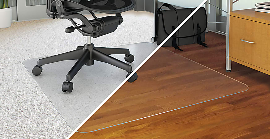 Carpeted surface chair sales mats for hard floors