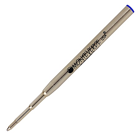 Monteverde® Ballpoint Refills For Montblanc Ballpoint Pens, Medium Point, 0.7 mm, Blue Ink, Pack Of 2