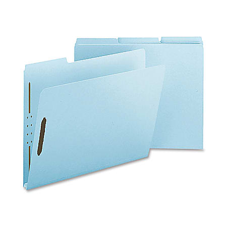 Nature Saver Pressboard Fastener Folders, Letter Size, 75% Recycled, Light Blue, Box Of 25