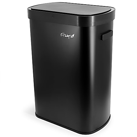Elama 13 Gallon Plastic Automatic Sensor Hands Free Trash Can 25