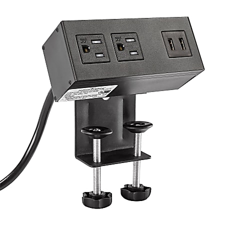 Bush Business Furniture Power Hub With USB Ports, Black, Standard Delivery