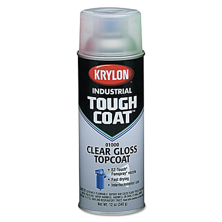 Krylon® Tough Coat® Acrylic Alkyd Enamel, 12 Oz Aerosol Can, OSHA White