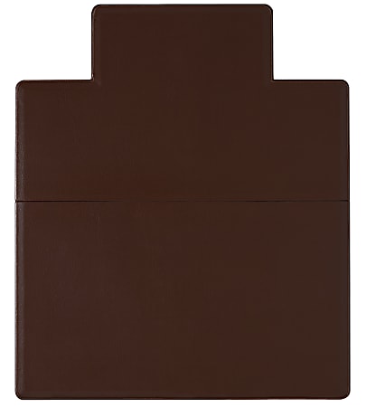Anji Mountain Leather Chair Mat, With Lip, Rectangular, 44" x 52", Mocha