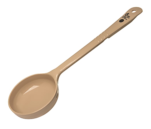 Carlisle Measure Miser Solid Long-Handle Measuring Spoons, 6 Oz, Beige, Pack Of 12