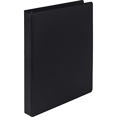 Samsill® Earth's Choice Label Holder 3-Ring Binder, 1" D-Rings, Black
