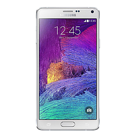 Samsung Galaxy Note 4 N910V Cell Phone, White, PSN100587