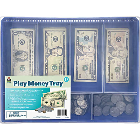 Teacher Created Resources Play Money Tray, Multicolor