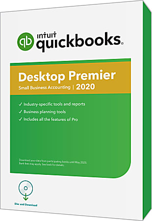 Intuit® QuickBooks® Desktop Premier 2020, Disc & Download