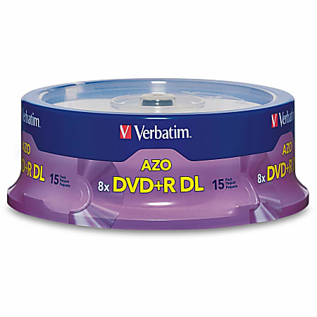 Verbatim® DVD+R Double-Layer Disc Spindle, Pack Of 15