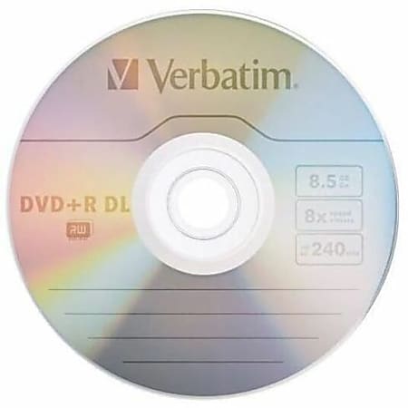 Verbatim DVDR Double Layer Disc Spindle Pack Of 15 - Office