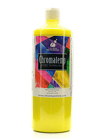 Chroma ChromaTemp Artists' Tempera Paint, 32 Oz, Yellow