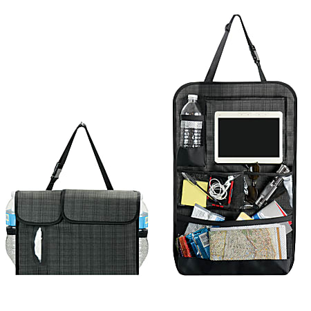 GNBI Hanging Car Organizer Set, Gray/Black