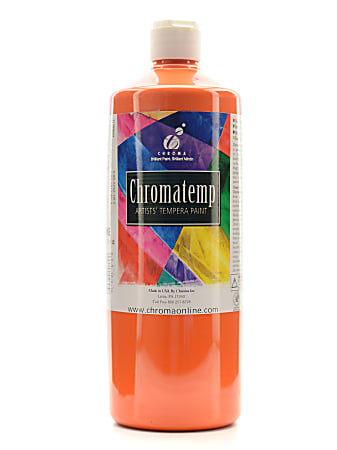 Chroma ChromaTemp Artists' Tempera Paint, 32 Oz, Orange