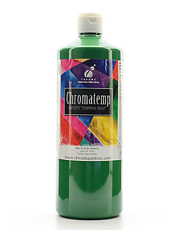Chroma ChromaTemp Artists' Tempera Paint, 32 Oz, Green