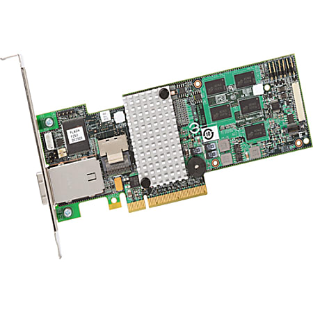 Intel RS2MB044 8-port SAS RAID Controller - Serial ATA/600 - PCI Express 2.0 x8 - Plug-in Card - RAID Supported - 0, 1, 5, 6, 10, 50, 60 RAID Level - 2 Total SAS Port(s) - 1 SAS Port(s) Internal - 1 SAS Port(s) External