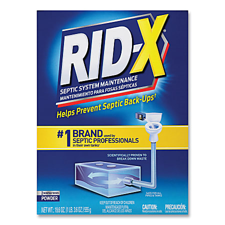 RID-X® Septic System Treatment Concentrated Powder, 19.6 oz, 6/Carton