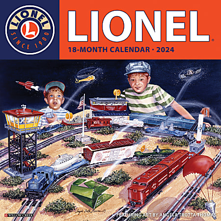 2024 Willow Creek Press Hobbies Monthly Wall Calendar, 12" x 12", Lionel, January To December
