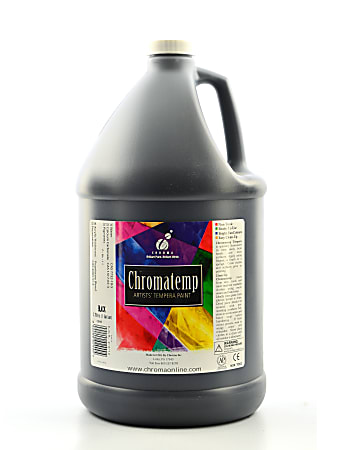 Chroma ChromaTemp Artists' Tempera Paint, 1 Gallon, Black