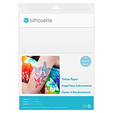 Silhouette America Temporary Tattoo Paper With Adhesive Backing 11L X 8.5W  - Office Depot