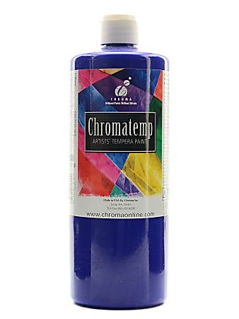 Chroma ChromaTemp Artists' Tempera Paint, 32 Oz, Ultra Blue