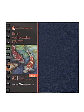 Hand Book Journal Co. Field Watercolor Journals, 6" x 6", 24 Sheets, Deep Blue, Pack Of 2