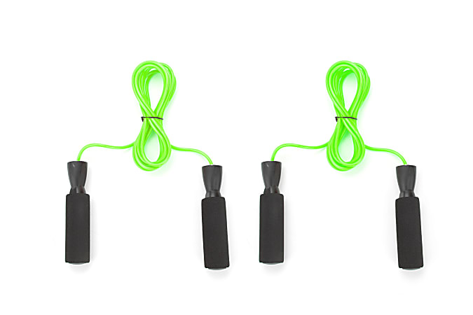 Mind Reader Adjustable Skipping Jump Ropes, 9', Green, Pack Of 2 Jump Ropes