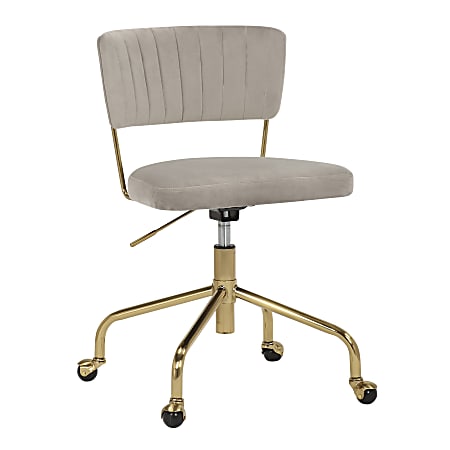 LumiSource Tania Task Chair, Silver/Gold