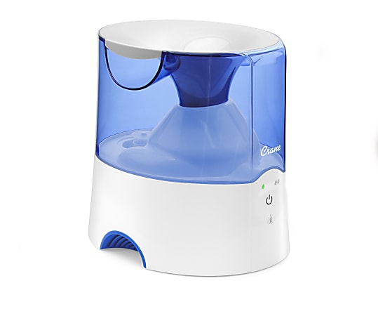 Crane Warm Mist Humidifier, 0.5 Gallons, 6 3/4" x 6 3/4" x 10 1/2", Blue/White 