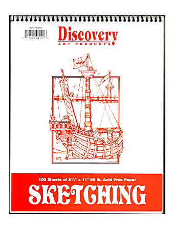 Discovery Sketching Pads, 11" x 8 1/2", 100 Sheets, Pack Of 2