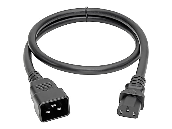 Tripp Lite 3ft PDU Power Cord Cable C13 to C20 Heavy Duty 15A 14AWG 3' - Power cable - IEC 60320 C20 to power IEC 60320 C13 - AC 100-250 V - 3 ft - molded - black