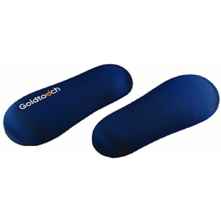 Goldtouch Blue Gel Filled Palm Supports by Ergoguys - 7" x 3" - Blue