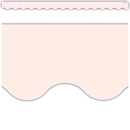 Teacher Created Resources Scalloped Border Trim, 2-3/16" x 35", Blush, Pack Of 12
