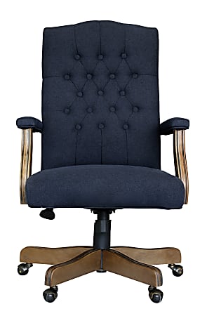 Navy tufted 2025 chair