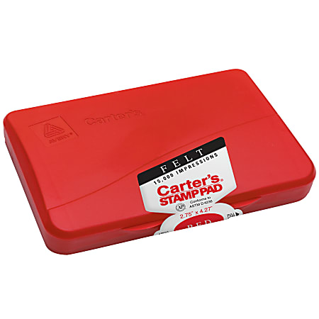 Avery® Carter's™ Felt Stamp Pad, 2.75 x 4.27, Red