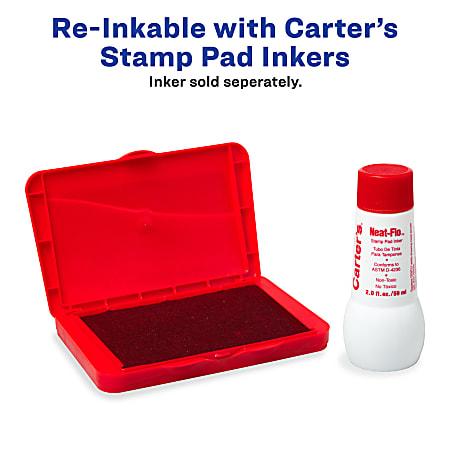 Avery Carters Felt Red Stamp Pads Size 1 - Office Depot