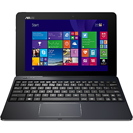 Asus Transformer Book T100 Chi T100CHI-C1-BK 10.1" Touchscreen LCD 2 in 1 Notebook - Intel Atom Z3775 Quad-core (4 Core) 1.46 GHz - 2 GB LPDDR3 - Windows 8.1 - 1920 x 1200 - In-plane Switching (IPS) Technology, TruVivid Technology - Hybrid - Black