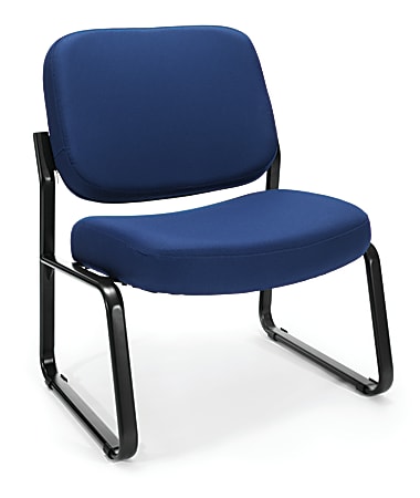 OFM Big And Tall Guest Reception Chair, Navy/Black